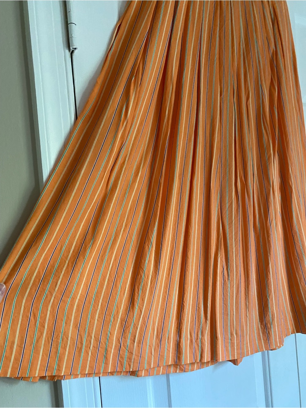 Striped Button Up Maxi Skirt Susan Bristol Size 10